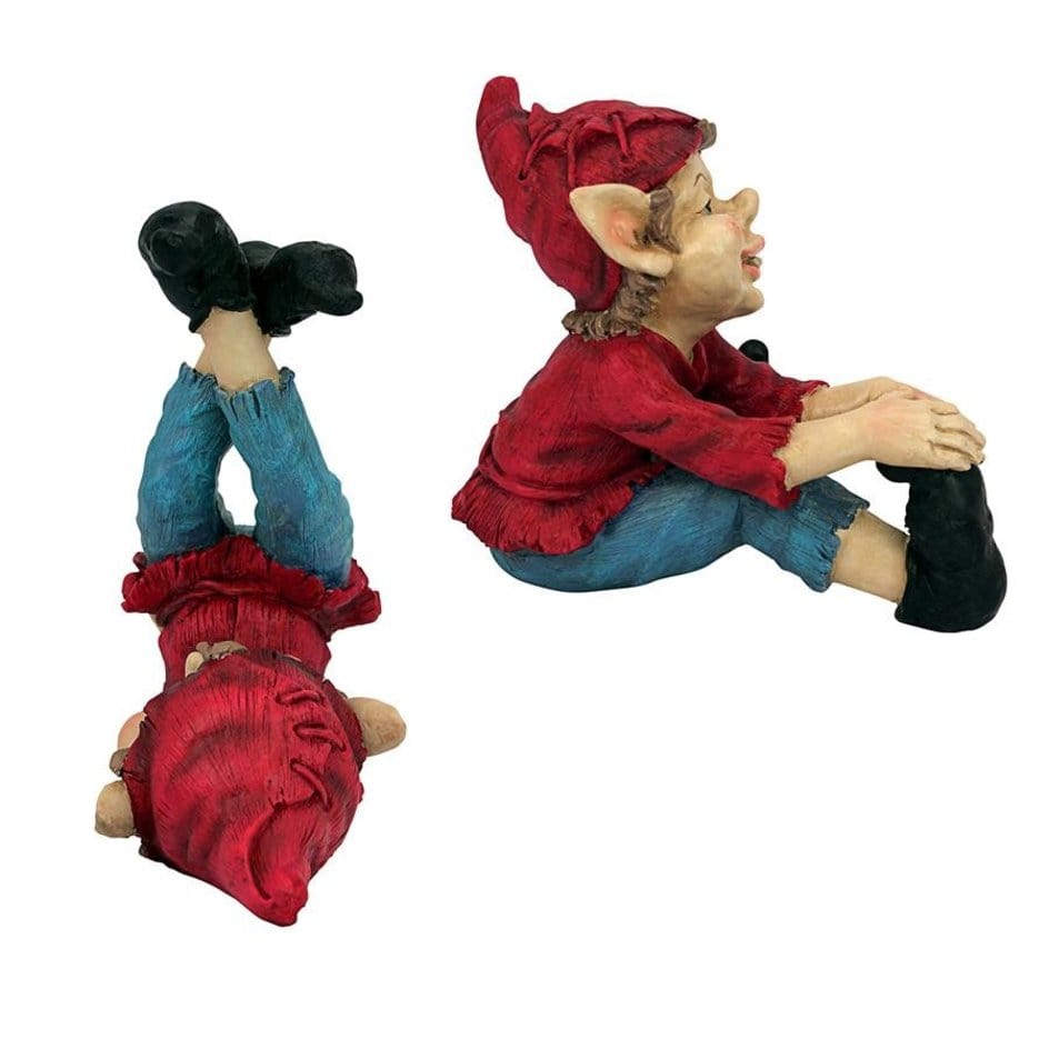 ALDO Décor>Artwork>Sculptures & Statues Playful Gnomes Garden Statues Set of Two