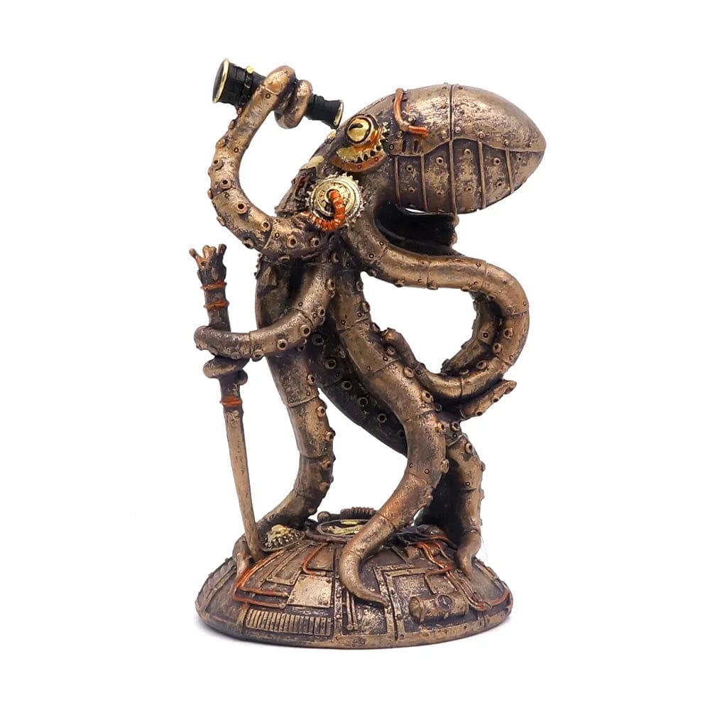 ALDO Décor>Artwork>Sculptures & Statues Steampunk Seabed Hiker Octopus Figurine Statue