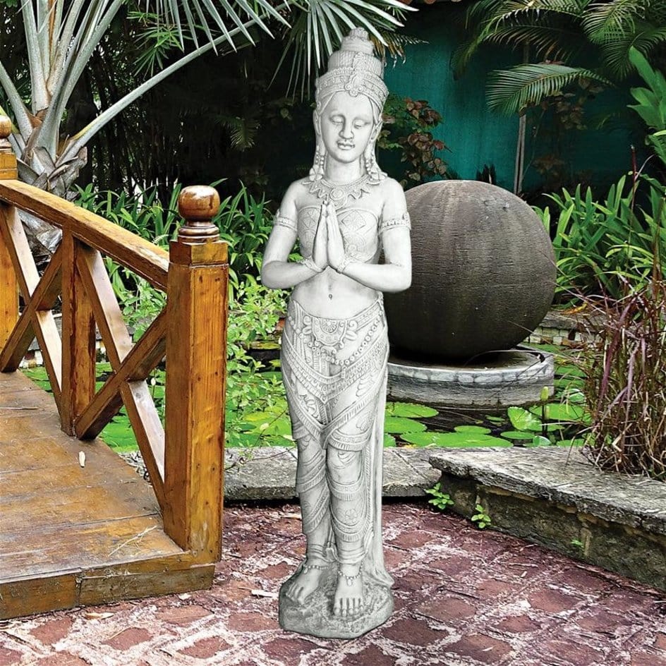ALDO Décor>Artwork>Sculptures & Statues Thai Teppanom Beautiful Being Large Asian Buddhist Zen Garden Statue
