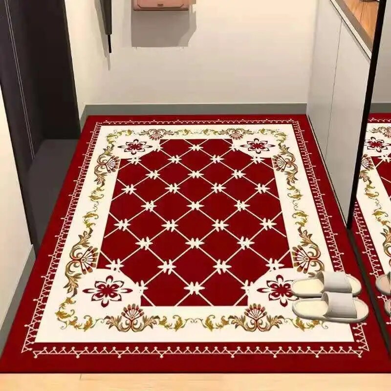 ALDO Decor > Rugs 60x90cm 23.6x35.4in / Flanel / Golden Abstract Gabriella Modern Luxury Abstract Carpet Non-Slip Floor Mat Rug