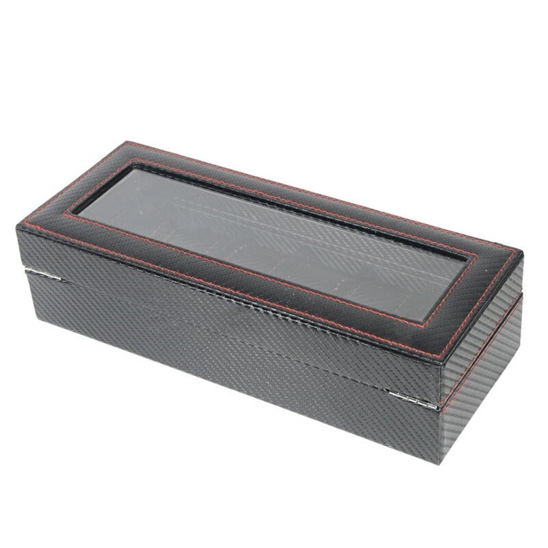 ALDO Décor > Watches Brown Luxury High Quality Carbon Fiber Leather Watch Case Box Organizer