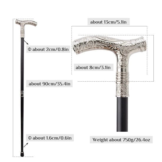 ALDO Health Care Mobility & Accessibility Canes & Walking Sticks Bear Head Luxury Curve Line Type Walking Cane Fashion Gentleman Walking Stick