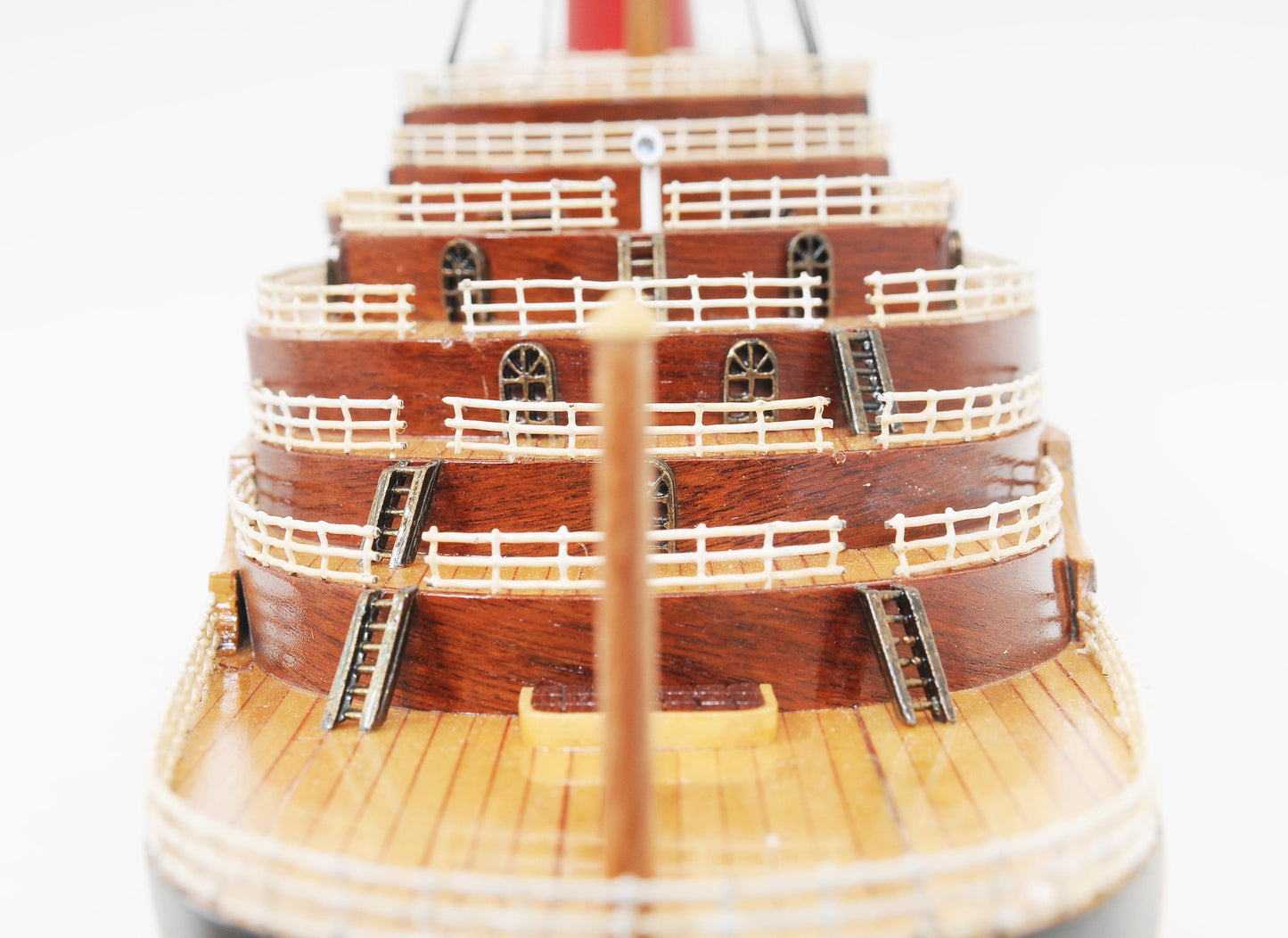 ALDO Hobbies & Creative Arts> Collectibles> Scale Model 44.75 W: 9.25 H: 15 Inches / NEW / Wood T.S.S. Normandie French Painted Passenger Ship Ocean Liner Large Wood Model Assembled With Display Case