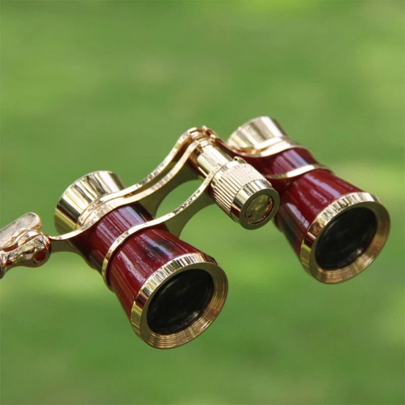 ALDO > Hobbies & Creative Arts> Collectibles> Scale Model Elegant Fashion Mini Portable Vintage Glasses Binocular 3 x 25 with Handle