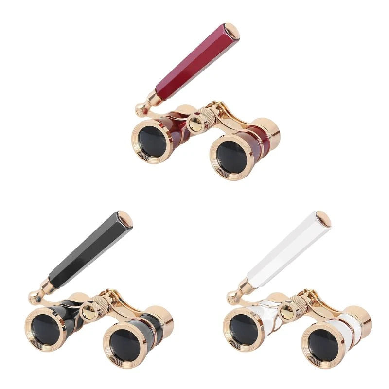 ALDO > Hobbies & Creative Arts> Collectibles> Scale Model Elegant Fashion Mini Portable Vintage Glasses Binocular 3 x 25 with Handle