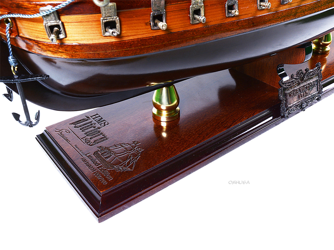ALDO Hobbies & Creative Arts> Collectibles> Scale Model HMS Victory Admiral Nelsons Flagship Tall Ship Limited Edition Full Crooked Sails Wood Model Sailboat Assembled