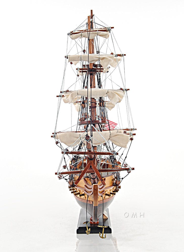 ALDO Hobbies & Creative Arts> Collectibles> Scale Model L: 26.5 W: 11 H: 49.75 Inches / NEW / Wood USS Constitution Tall Ship Wood Small Model Sailboat Assembled with Floor Display Case