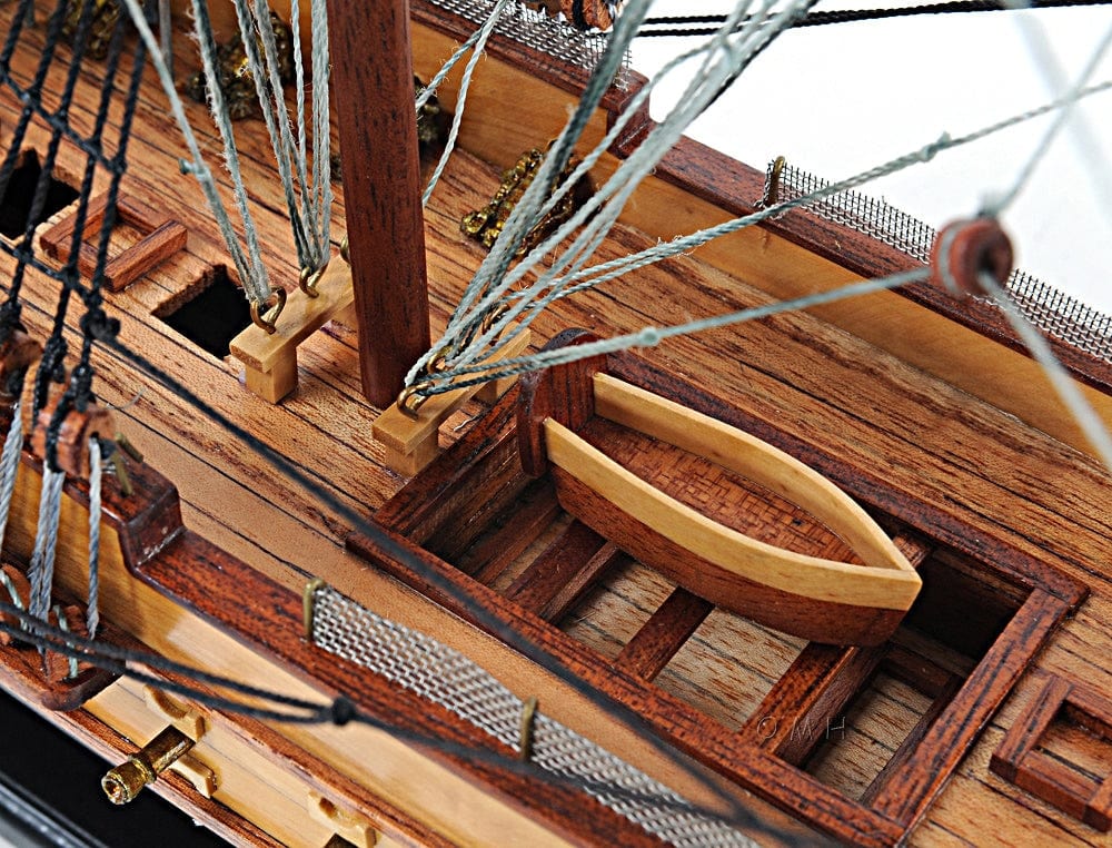 ALDO Hobbies & Creative Arts> Collectibles> Scale Model L: 26.5 W: 11 H: 49.75 Inches / NEW / Wood USS Constitution Tall Ship Wood Small Model Sailboat Assembled with Floor Display Case