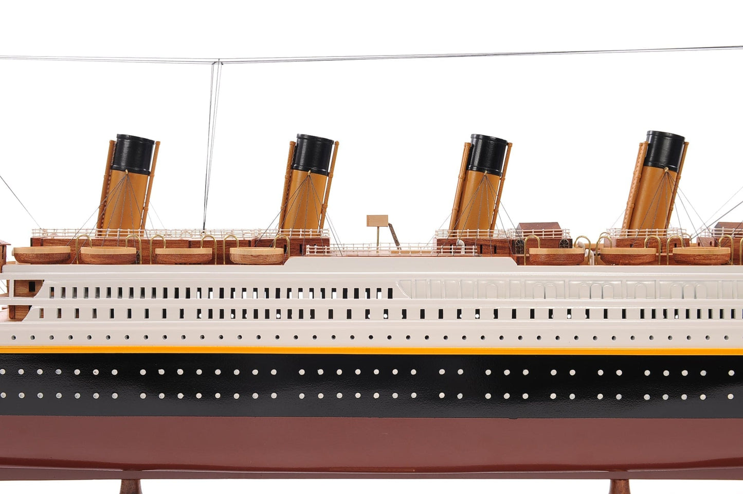 ALDO Hobbies & Creative Arts> Collectibles> Scale Model L: 32 W: 4 H: 11 Inches / NEW / Wood RMS Titanic Painted Medium Passenger Ship Ocean Liner Wood Model Assembled