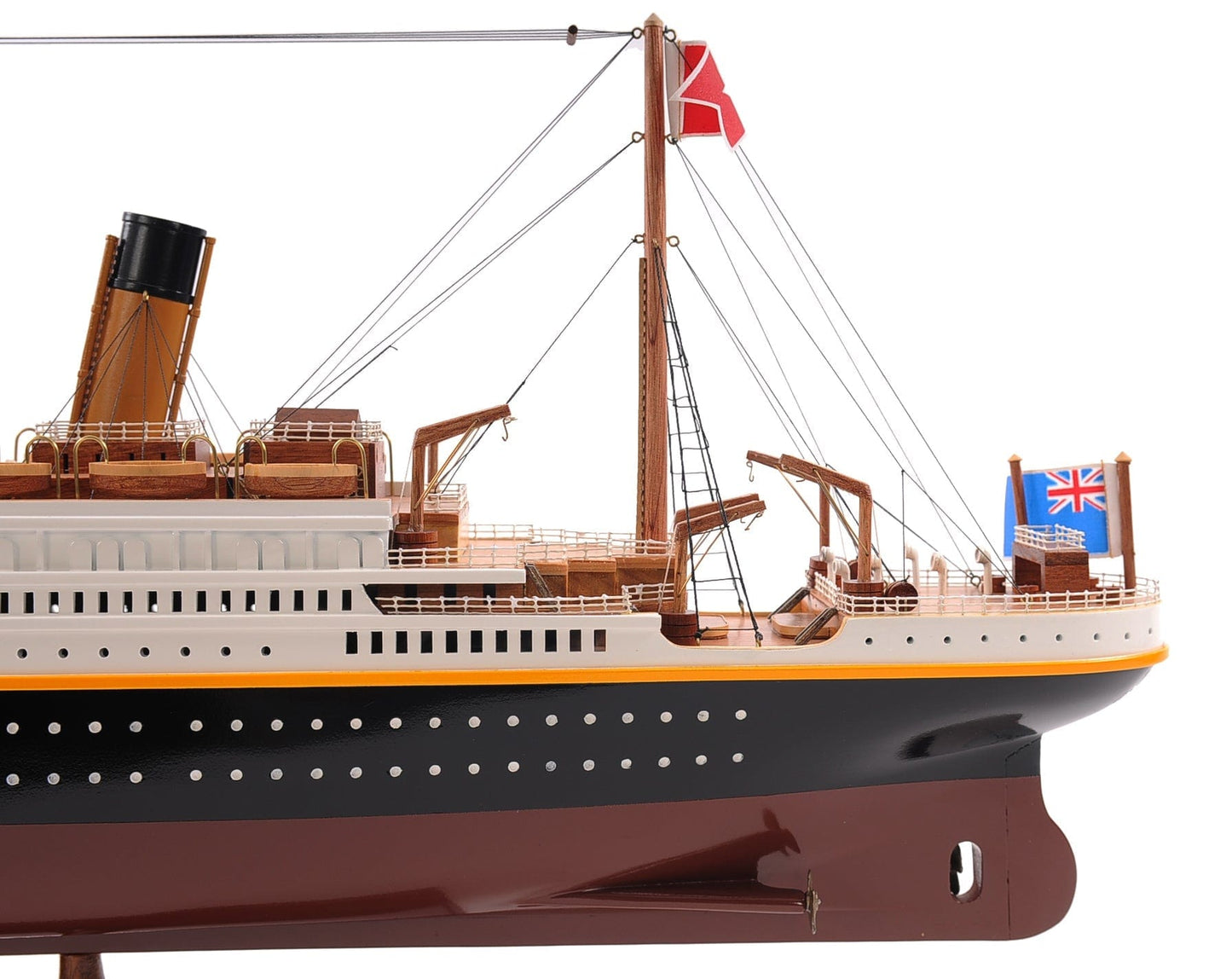 ALDO Hobbies & Creative Arts> Collectibles> Scale Model L: 32 W: 4 H: 11 Inches / NEW / Wood RMS Titanic Painted Medium Passenger Ship Ocean Liner Wood Model Assembled