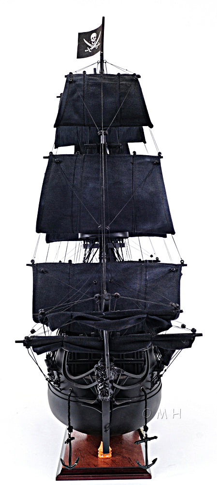ALDO Hobbies & Creative Arts> Collectibles> Scale Model L: 35.4 W: 13.5 H: 29.5 Inches / NEW / Wood Black Pearl Pirates of The Caribbean Medium Tall Ship Wood Model Sailboat With Table Top Display Case Front OpenAssembled