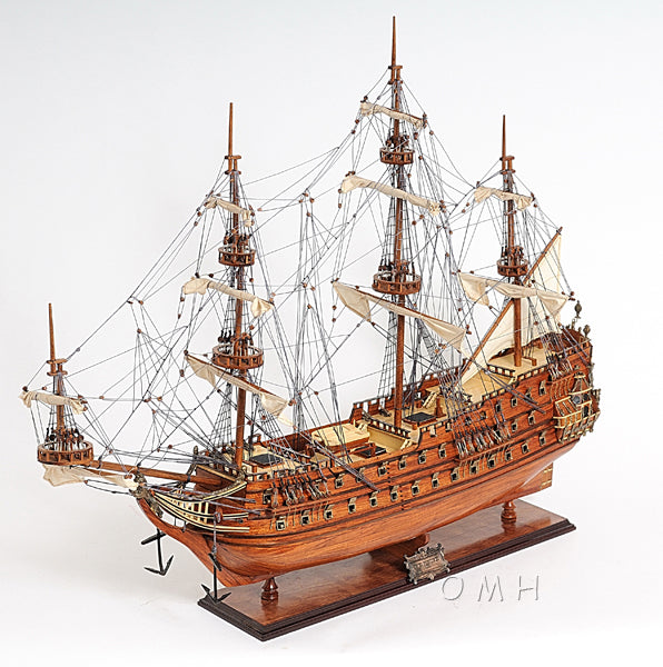 ALDO Hobbies & Creative Arts> Collectibles> Scale Model L: 36.7 W: 11.75 H: 31.7 Inches / NEW / Wood De Zeven Provinciën Dutch Roya Navy Tall Ship Wood Large Model Sailboat Assembled