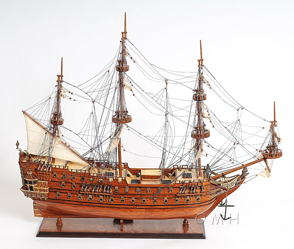 ALDO Hobbies & Creative Arts> Collectibles> Scale Model L: 36.7 W: 11.75 H: 31.7 Inches / NEW / Wood De Zeven Provinciën Dutch Roya Navy Tall Ship Wood Large Model Sailboat Assembled