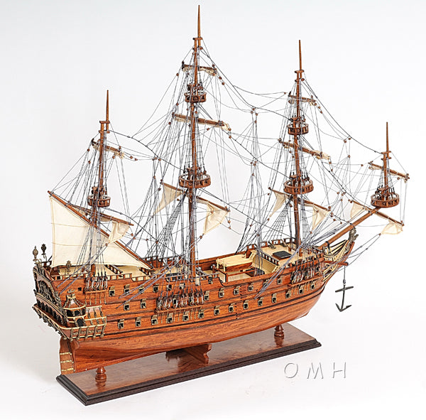 ALDO Hobbies & Creative Arts> Collectibles> Scale Model L: 36.7 W: 11.75 H: 31.7 Inches / NEW / Wood De Zeven Provinciën Dutch Roya Navy Tall Ship Wood Large Model Sailboat Assembled