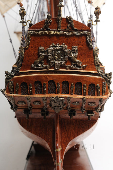 ALDO Hobbies & Creative Arts> Collectibles> Scale Model L: 36.7 W: 11.75 H: 31.7 Inches / NEW / Wood De Zeven Provinciën Dutch Roya Navy Tall Ship Wood Large Model Sailboat Assembled
