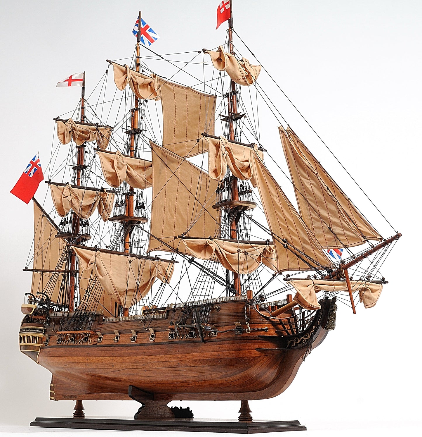 ALDO Hobbies & Creative Arts> Collectibles> Scale Model L: 40 W: 13.75 H: 39.25 Inches / new / wood HMS Surprise British Royal Navy Frigate Tall Ship Portrayed in the Movie Master and Commander Wood Model Sailboat Large With Floor Display Case