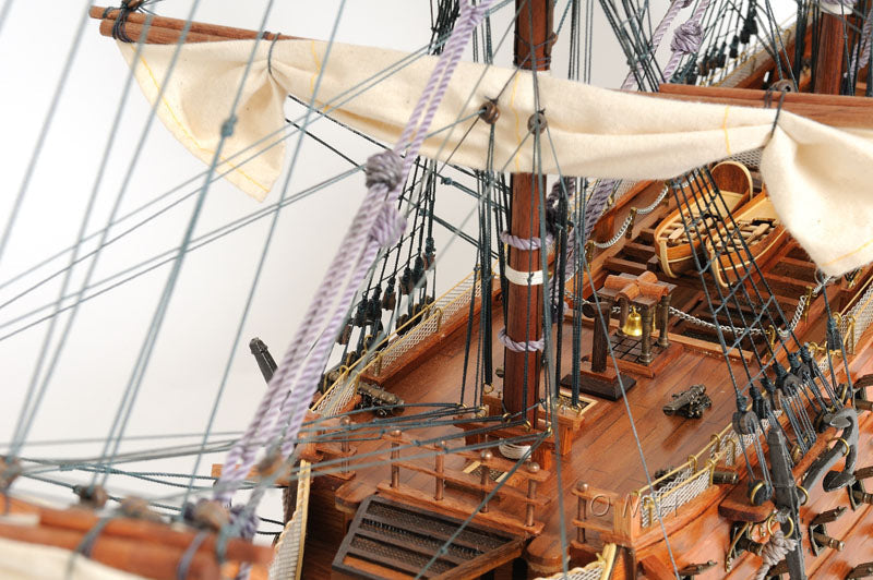 ALDO Hobbies & Creative Arts> Collectibles> Scale Model L: 40 W: 13.75 H: 69 Inches / Brown / Wood HMS Victory Admiral Nelson Flagship Tall Ship Large Sailboat Exclusive Edition Wood Model Assembled With Table Top Display Case