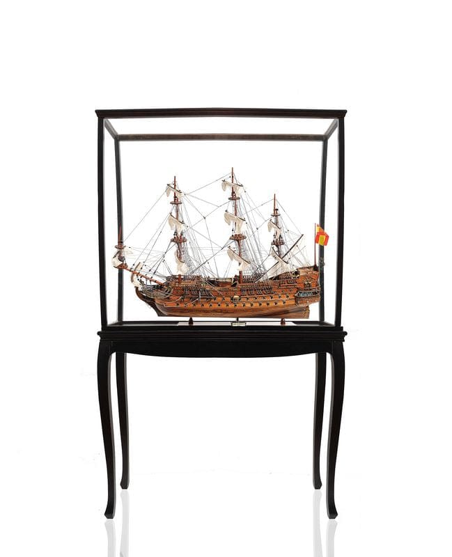 ALDO Hobbies & Creative Arts> Collectibles> Scale Model L: 40 W: 13.75 H: 69 Inches / NEW / Wood San Felipe Spanish Armada Galleon Large Tall Ship Exclusive Edition Large Wood Model Sailboat Assembled With Floor Display Case