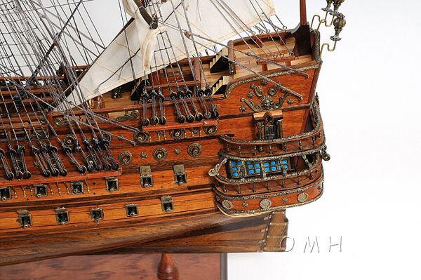 ALDO Hobbies & Creative Arts> Collectibles> Scale Model L: 40 W: 13.75 H: 69 Inches / NEW / Wood San Felipe Spanish Armada Galleon Large Tall Ship Exclusive Edition Large Wood Model Sailboat Assembled With Floor Display Case
