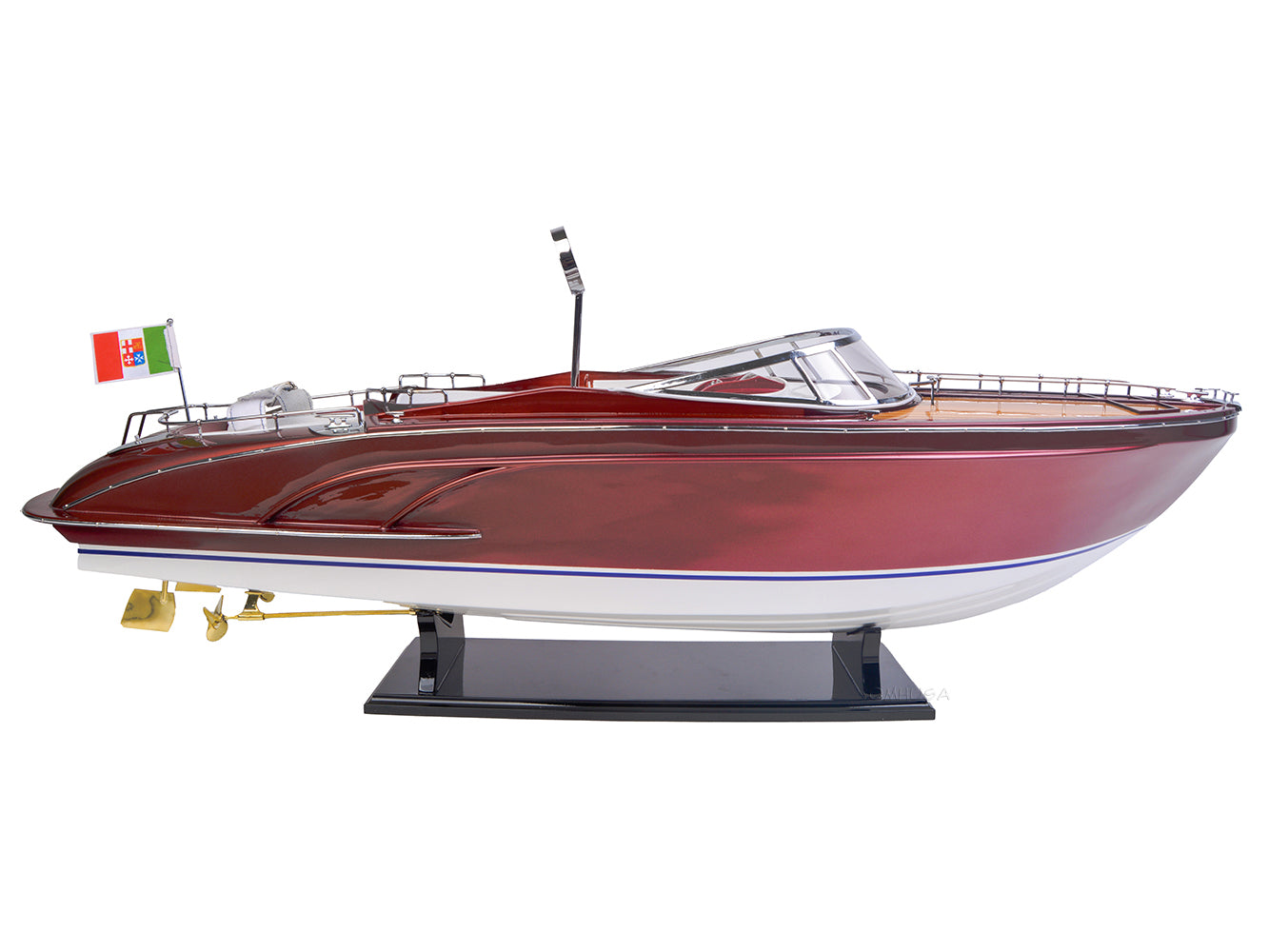 ALDO Hobbies & Creative Arts> Collectibles> Scale Model Luxurious Riva Rivarama Speed Boat and Wine Holder Wood Model Boat Assembled