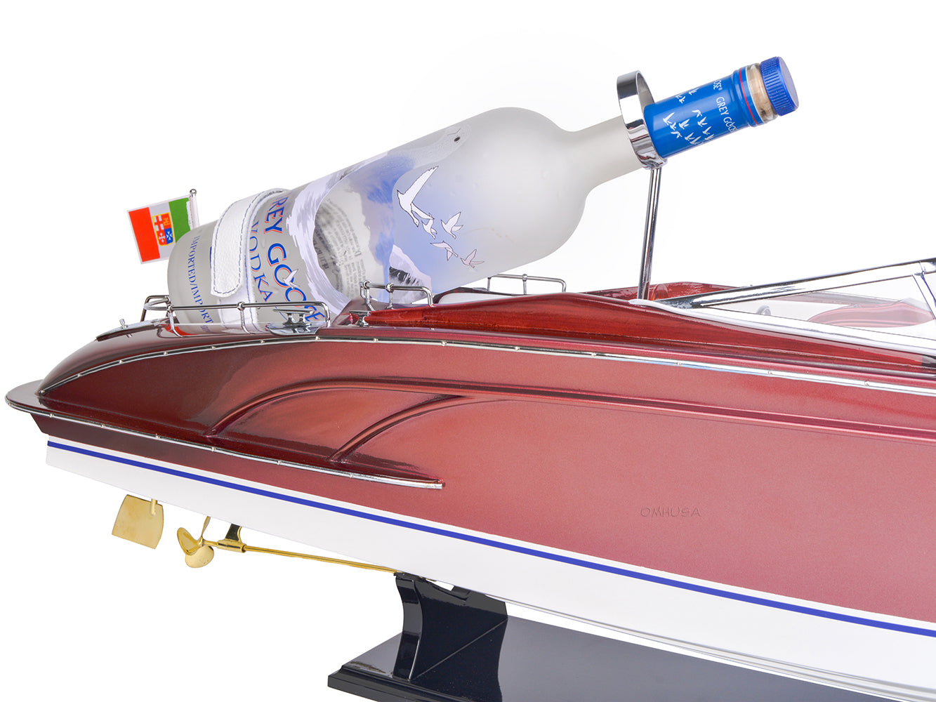 ALDO Hobbies & Creative Arts> Collectibles> Scale Model Luxurious Riva Rivarama Speed Boat and Wine Holder Wood Model Boat Assembled