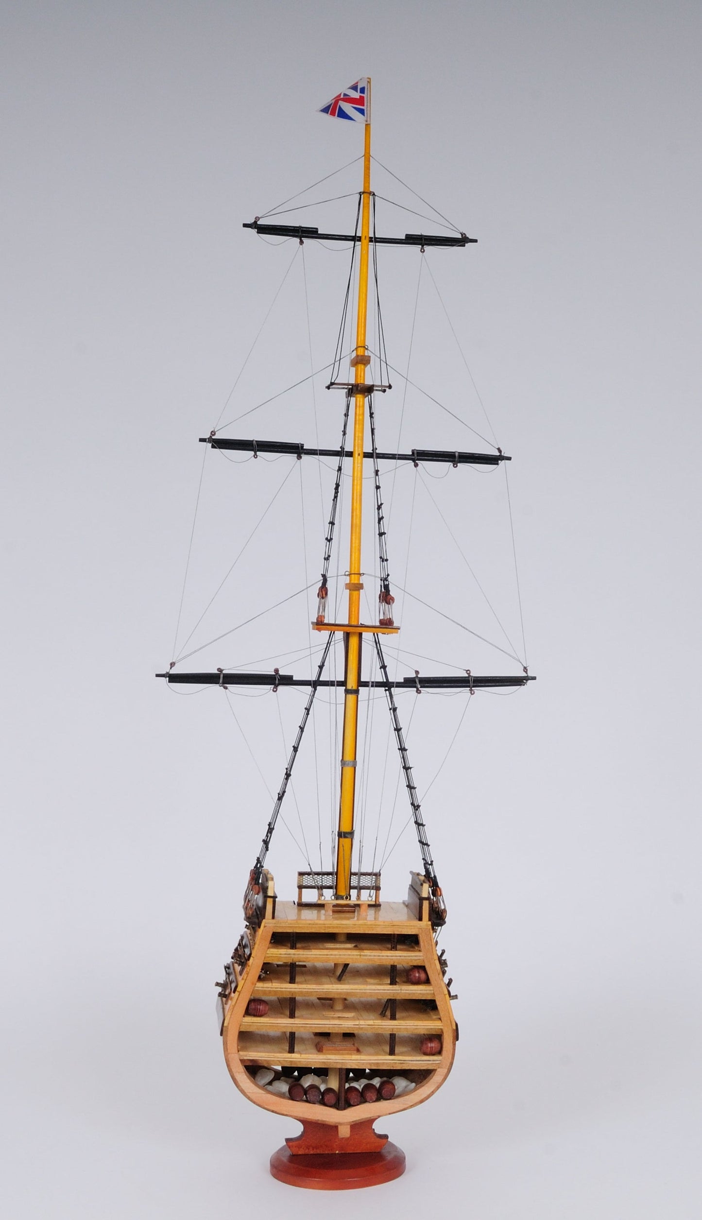 Aldo Hobbies & Creative Arts> Collectibles> Scale Model new / Wood / L: 12.25 W: 4 H: 35.25 Inches HMS Victory British Fighting Vessel Admiral Horatio Nelson’s flagship Tallship Cross Section Excusive Wood Model Sailboat Assembled