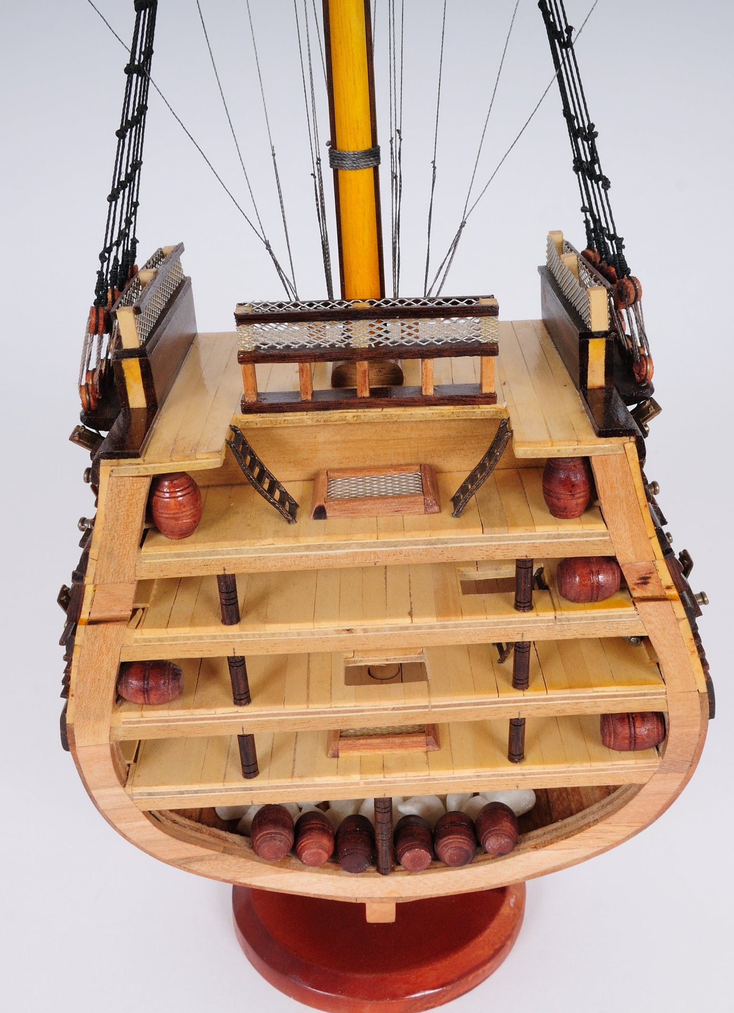 Aldo Hobbies & Creative Arts> Collectibles> Scale Model new / Wood / L: 12.25 W: 4 H: 35.25 Inches HMS Victory British Fighting Vessel Admiral Horatio Nelson’s flagship Tallship Cross Section Excusive Wood Model Sailboat Assembled