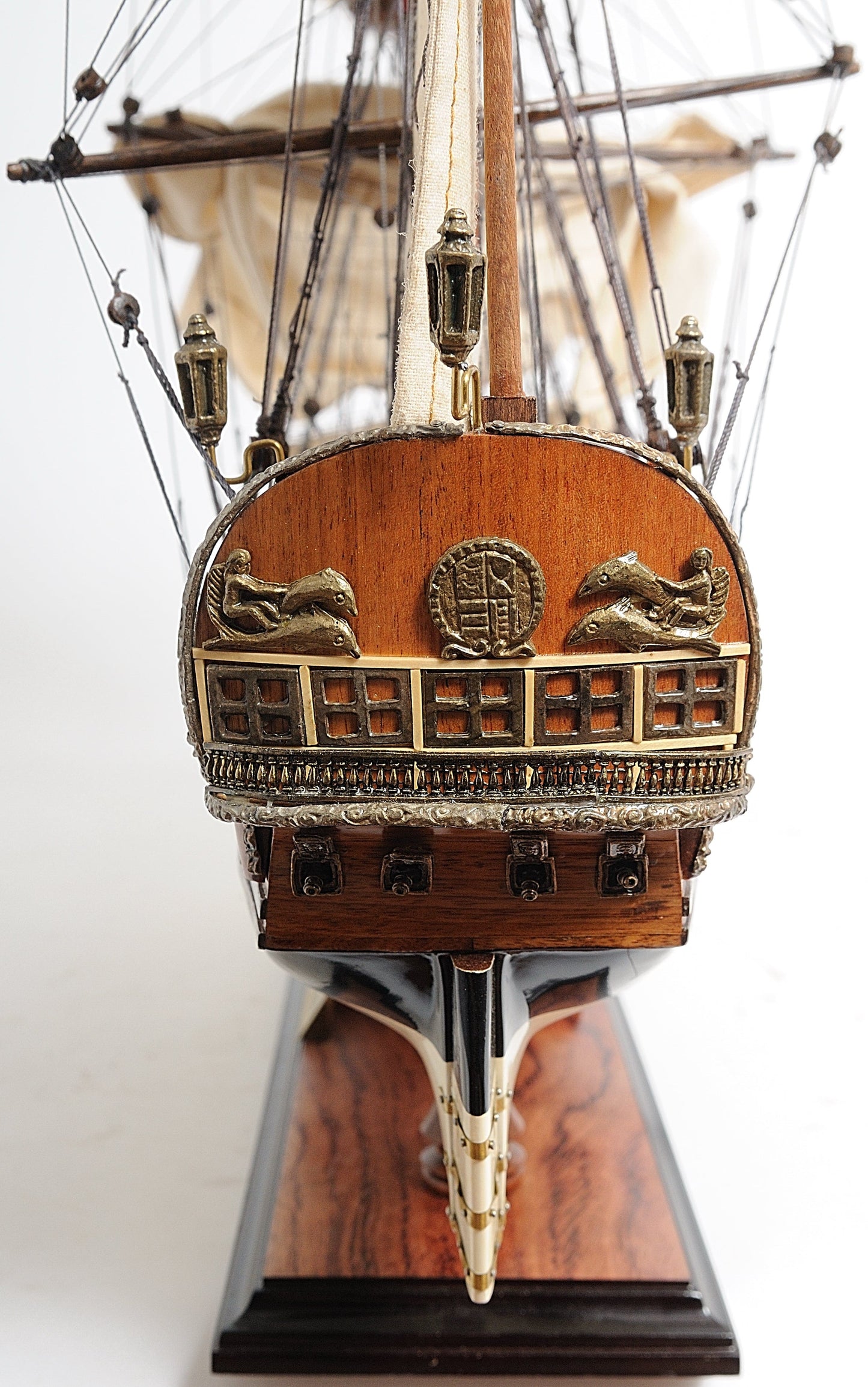 Aldo Hobbies & Creative Arts> Collectibles> Scale Model new / Wood / L: 22 W: 7.5 H: 21.5 Inches Peter the Great Flagship Tallship Providence of God Goto Predestination Excusive Edition Small Wood Model Sailboat Assembled