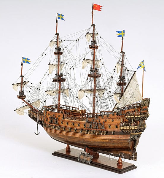 Aldo Hobbies & Creative Arts> Collectibles> Scale Model new / Wood / L: 29.5 W: 9 H: 28 Inches Wasa Swedish Royal Navy Exclusive Edition Tall Ship Medium Wood Model Sailboat Assembled