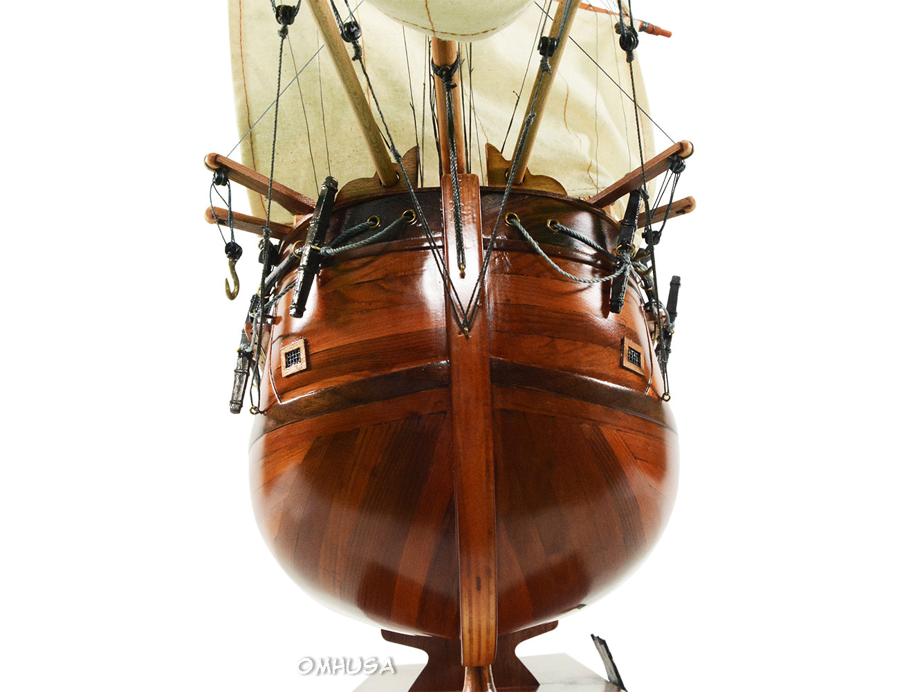 Aldo Hobbies & Creative Arts> Collectibles> Scale Model new / Wood / L: 38 W: 13 H: 32 Inches HMS Endeavour British Royal Navy James Cook Tall Ship Large Wood Model Sailboat Assembled