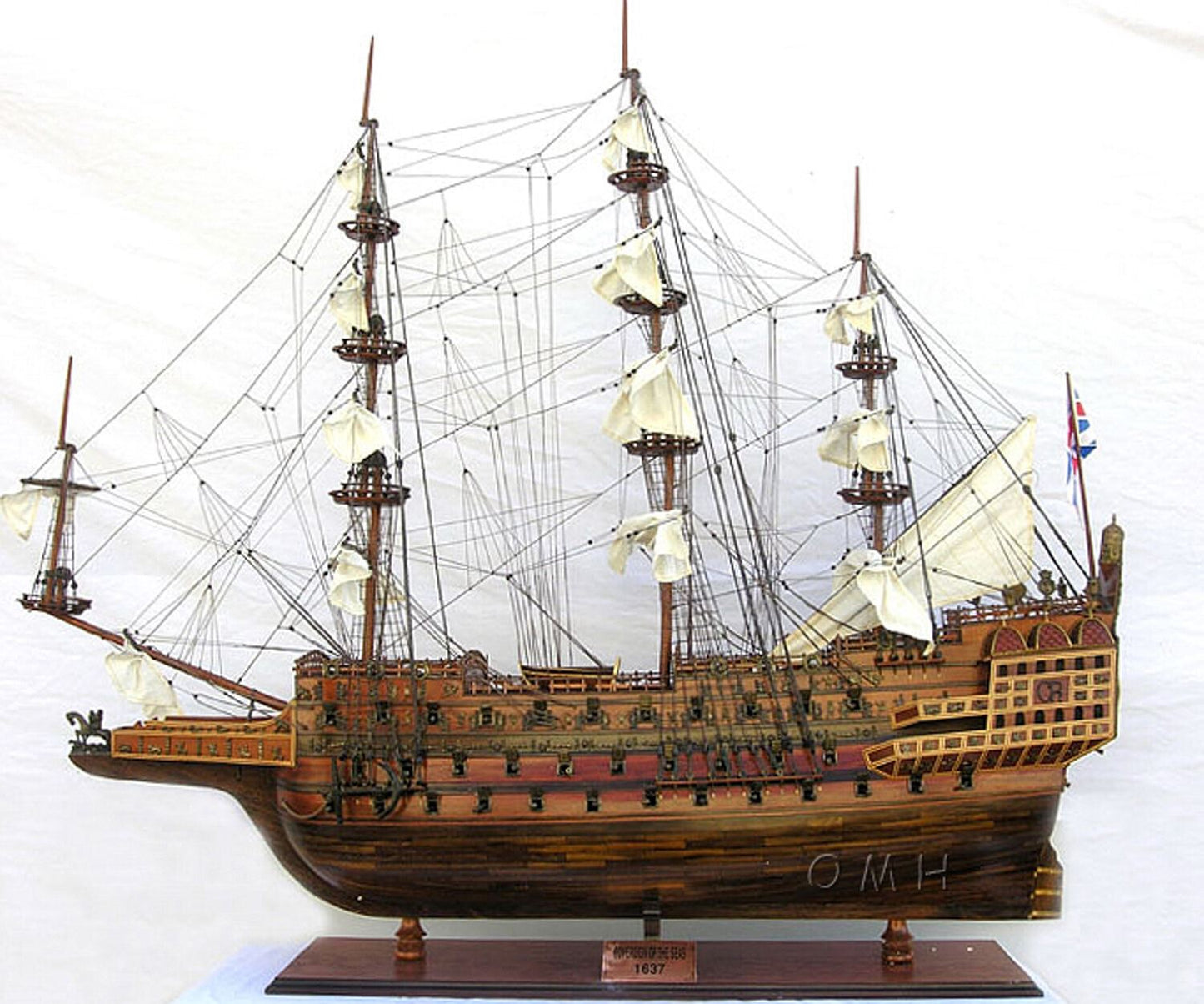 Aldo Hobbies & Creative Arts> Collectibles> Scale Model new / Wood / L: 58 W: 17 H: 53 Inches HMS Sovereign Of The Seas Royal Navy Tall Ship X Large Wood Model Assembled