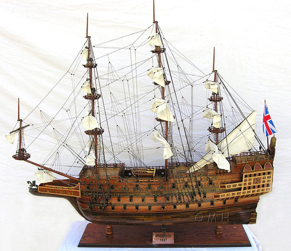 Aldo Hobbies & Creative Arts> Collectibles> Scale Model new / Wood / L: 58 W: 17 H: 53 Inches HMS Sovereign Of The Seas Royal Navy Tall Ship X Large Wood Model Assembled