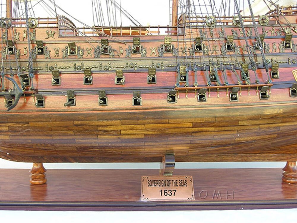 Aldo Hobbies & Creative Arts> Collectibles> Scale Model new / Wood / L: 58 W: 17 H: 53 Inches HMS Sovereign Of The Seas Royal Navy Tall Ship X Large Wood Model Assembled