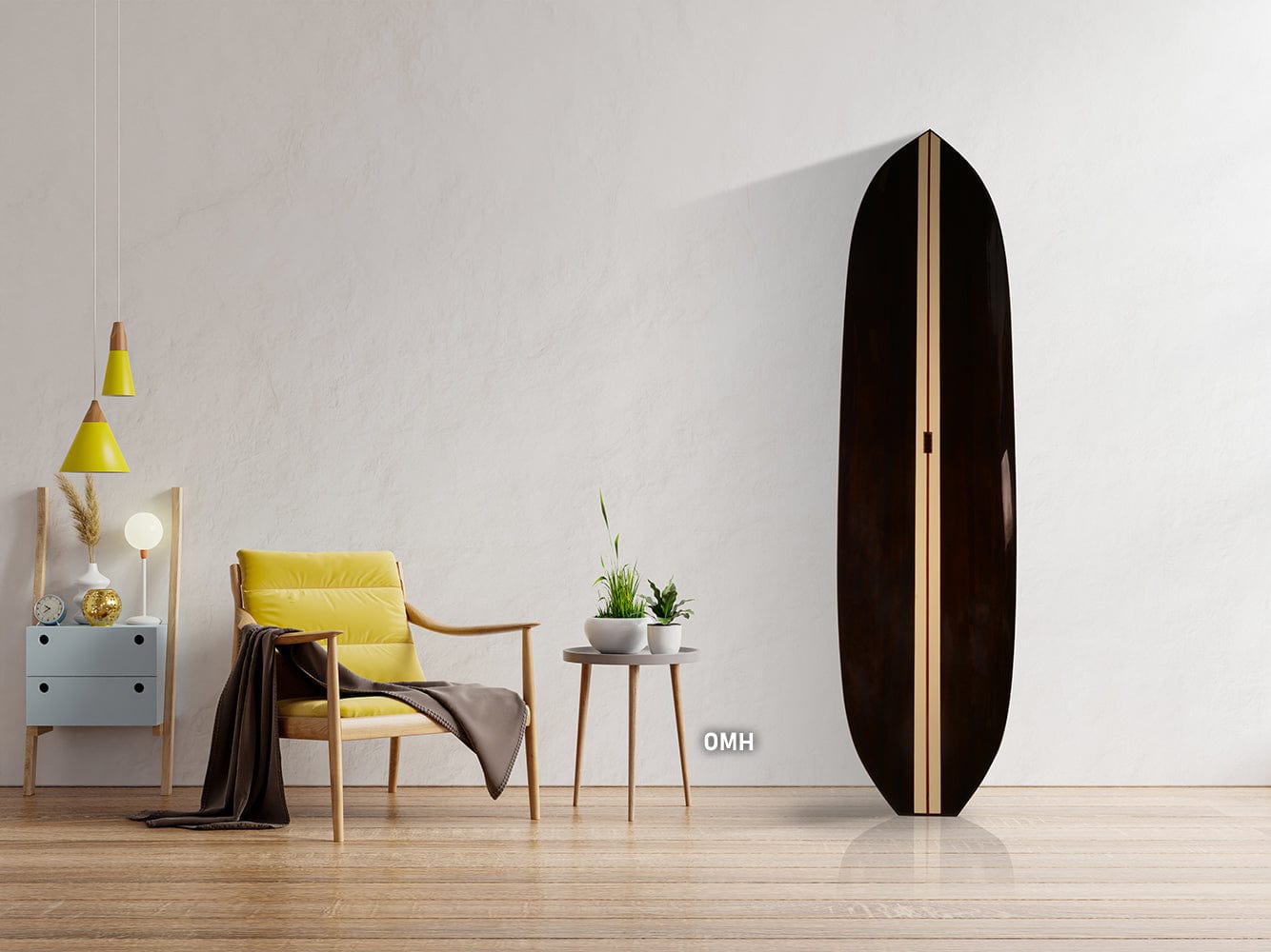 ALDO Hobbies & Creative Arts> Collectibles> Scale Model Real Fully Functional Black Paddle Board in Classic Cedarwood 11ft with 1 fin