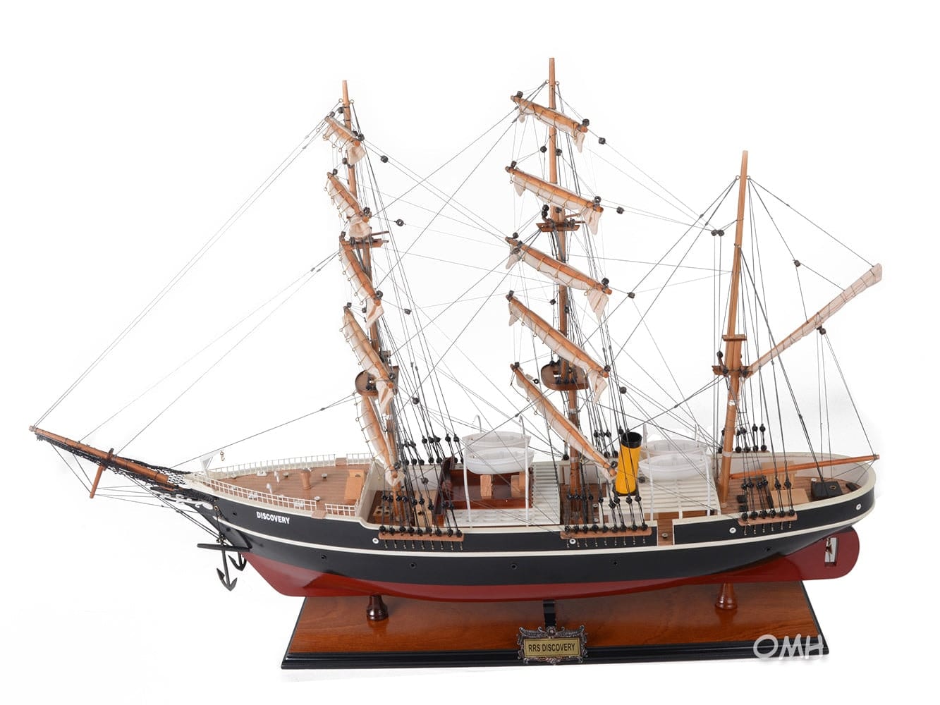 ALDO Hobbies & Creative Arts> Collectibles> Scale Model RRS Discovery Wood Model Sailboat Steamship Assembled