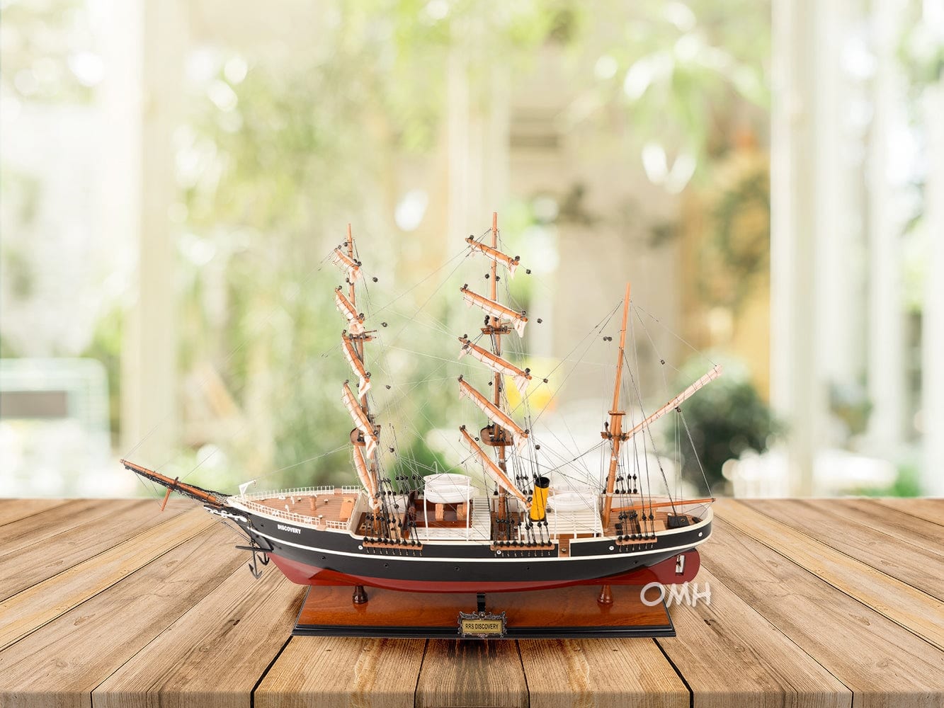 ALDO Hobbies & Creative Arts> Collectibles> Scale Model RRS Discovery Wood Model Sailboat Steamship Assembled