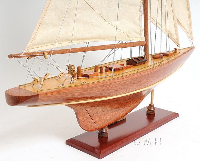 ALDO Hobbies & Creative Arts > Collectibles > Scale Models America's Cup Enterprise Yacht Small Sailboat Wood Model Assembled