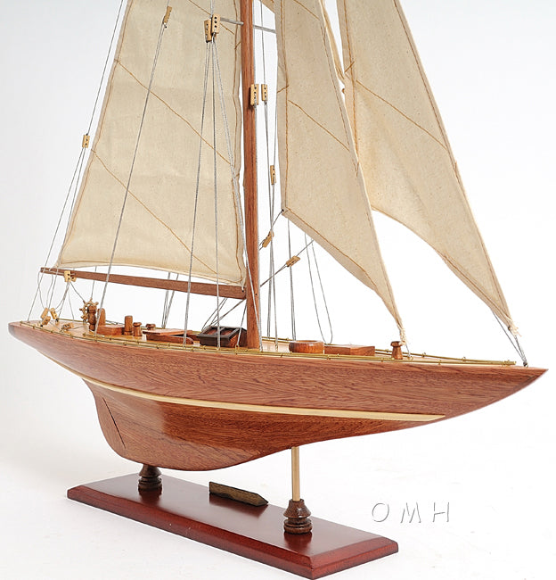 ALDO Hobbies & Creative Arts > Collectibles > Scale Models America's Cup Enterprise Yacht Small Sailboat Wood Model Assembled