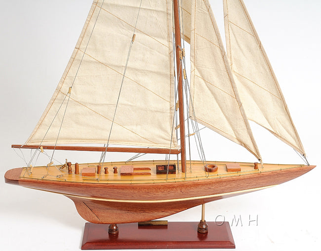ALDO Hobbies & Creative Arts > Collectibles > Scale Models America's Cup Enterprise Yacht Small Sailboat Wood Model Assembled