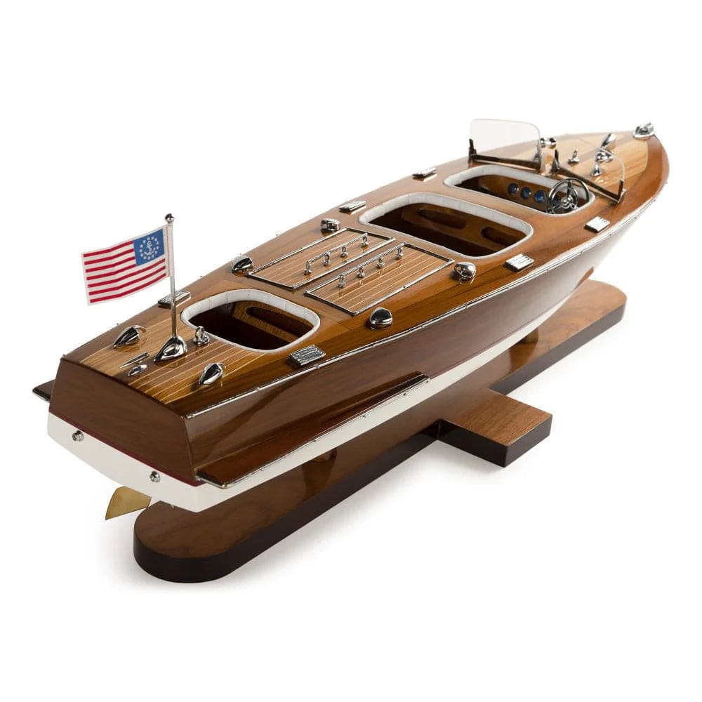 ALDO Hobbies & Creative Arts > Collectibles > Scale Models Chris Craft Triple Cockpit Speedboat Ship Model Assembled by Authentic Models