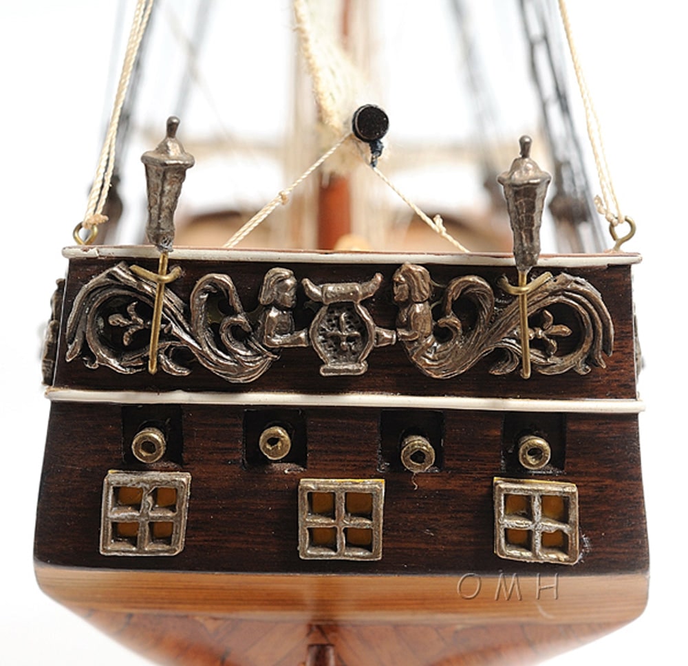 ALDO Hobbies & Creative Arts > Collectibles > Scale Models L: 24 W: 8 H: 24 Inches / NEW / Wood El Cazador The Hunter Spanish brig Tall Ship Wood Model Sailboat Assembled