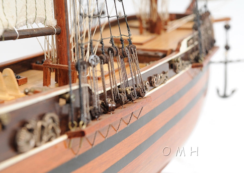 ALDO Hobbies & Creative Arts > Collectibles > Scale Models L: 24 W: 8 H: 24 Inches / NEW / Wood El Cazador The Hunter Spanish brig Tall Ship Wood Model Sailboat Assembled