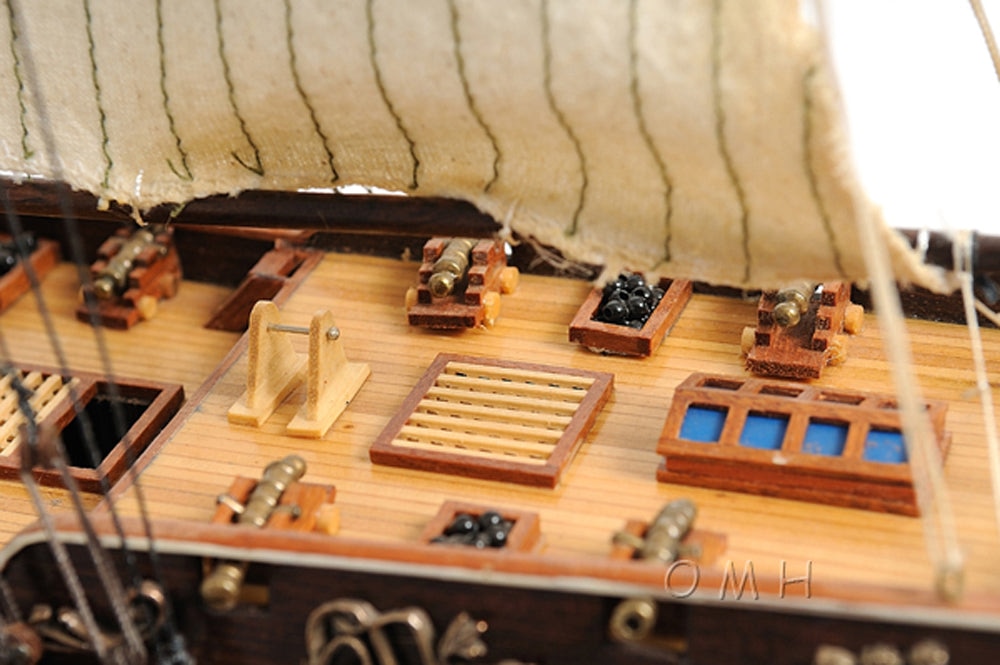 ALDO Hobbies & Creative Arts > Collectibles > Scale Models L: 24 W: 8 H: 24 Inches / NEW / Wood El Cazador The Hunter Spanish brig Tall Ship Wood Model Sailboat Assembled
