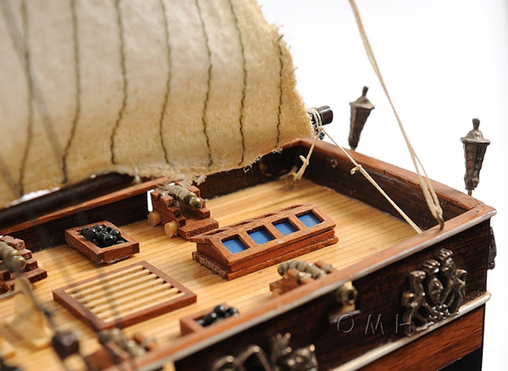 ALDO Hobbies & Creative Arts > Collectibles > Scale Models L: 24 W: 8 H: 24 Inches / NEW / Wood El Cazador The Hunter Spanish brig Tall Ship Wood Model Sailboat Assembled