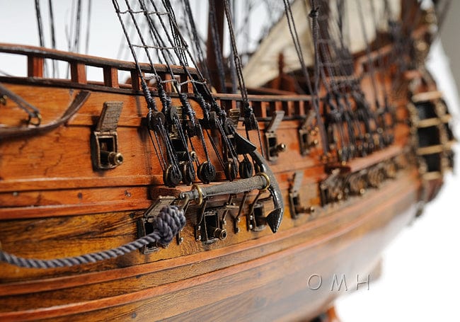 ALDO Hobbies & Creative Arts > Collectibles > Scale Models L: 34.25 W: 10.5 H: 32 Inches / NEW / Wood Royal Navy HMS Fairfax of Commonwealth of England Frigate Tall Ship Wood Model Sailboat Assembled