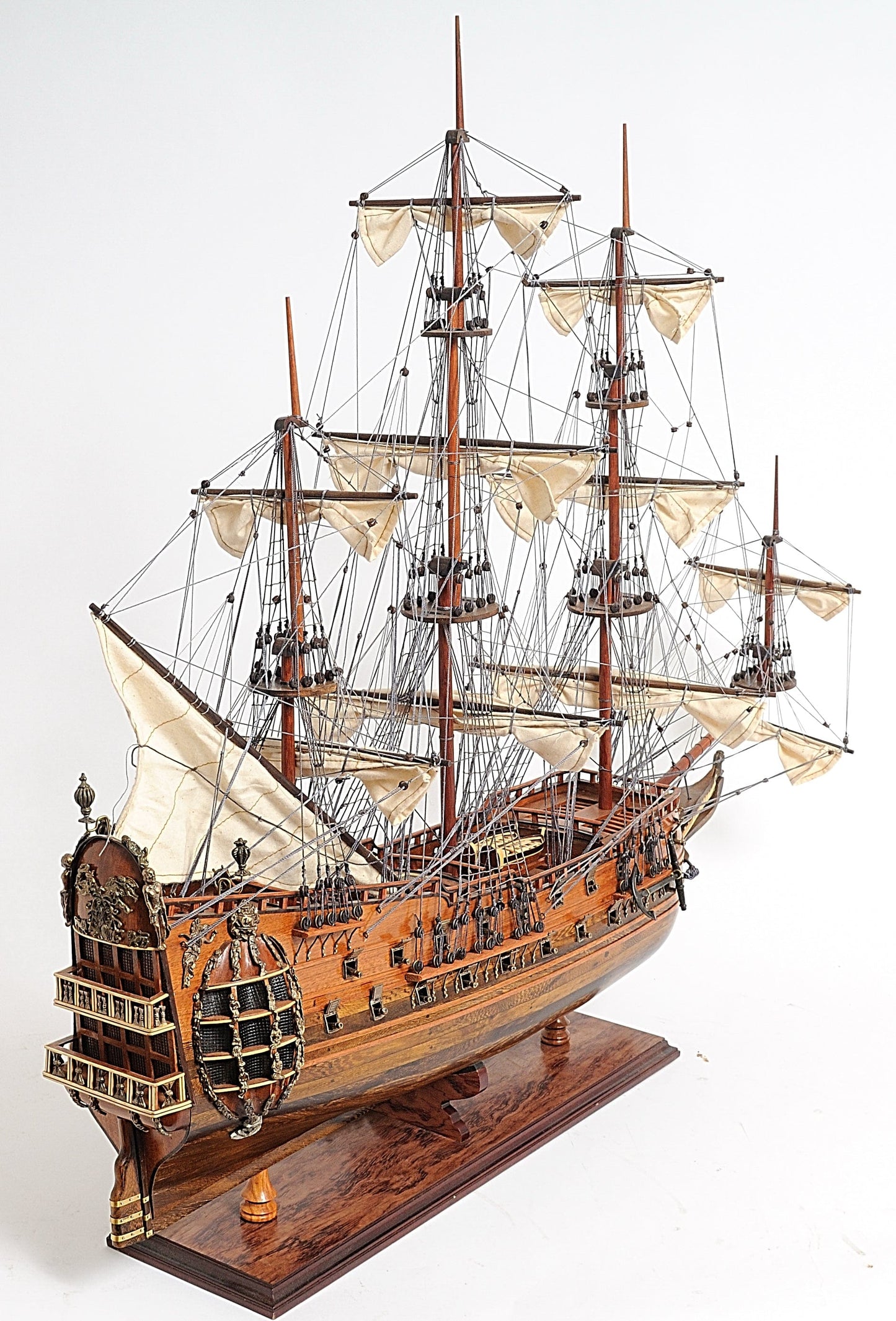 ALDO Hobbies & Creative Arts > Collectibles > Scale Models L: 34.25 W: 10.5 H: 32 Inches / NEW / Wood Royal Navy HMS Fairfax of Commonwealth of England Frigate Tall Ship Wood Model Sailboat Assembled