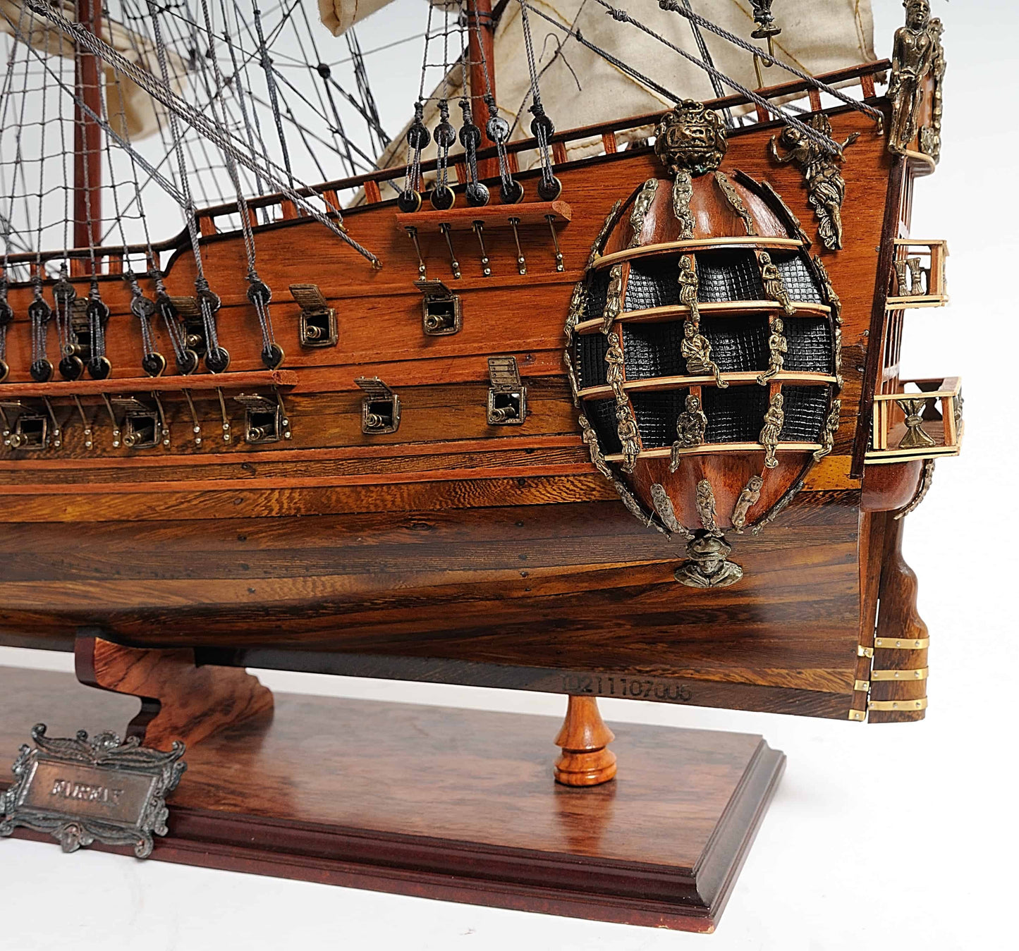 ALDO Hobbies & Creative Arts > Collectibles > Scale Models L: 34.25 W: 10.5 H: 32 Inches / NEW / Wood Royal Navy HMS Fairfax of Commonwealth of England Frigate Tall Ship Wood Model Sailboat Assembled