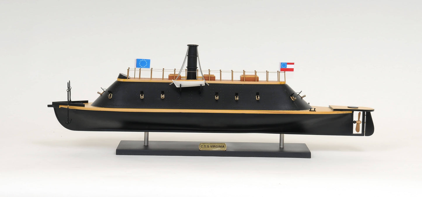 ALDO Hobbies & Creative Arts > Collectibles > Scale Models L: 38.5 W: 9.5 H: 16 Inches / NEW / wood C.S.S. Virginia Ironclad Steam Powered Ship Exclusive Edition Wood Model Assembled with Display Case