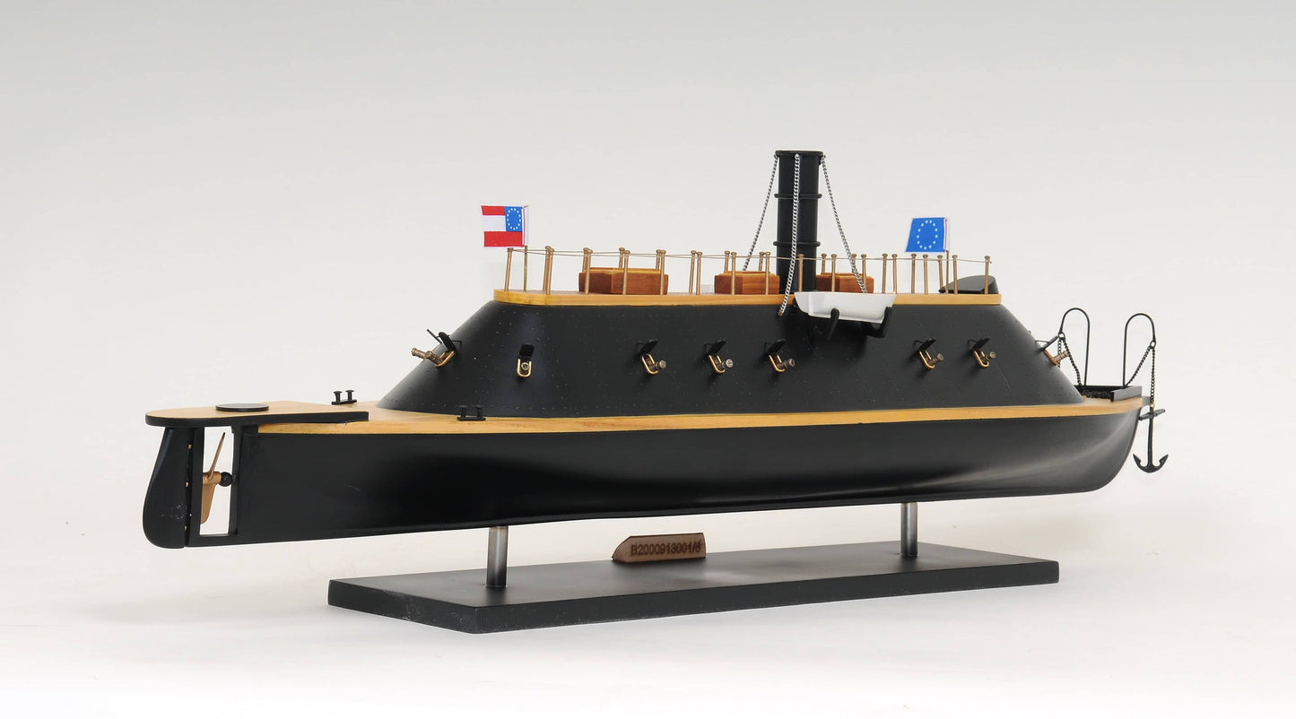 ALDO Hobbies & Creative Arts > Collectibles > Scale Models L: 38.5 W: 9.5 H: 16 Inches / NEW / wood C.S.S. Virginia Ironclad Steam Powered Ship Exclusive Edition Wood Model Assembled with Display Case