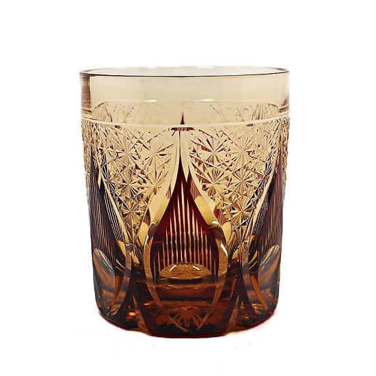 ALDO Home & Kitchen>Cups, Mugs, & Saucers Private Collection Japanese Kiriko Style Bohemian Hand Cut and Blown Lead Free Crystal Whiskey Glasses